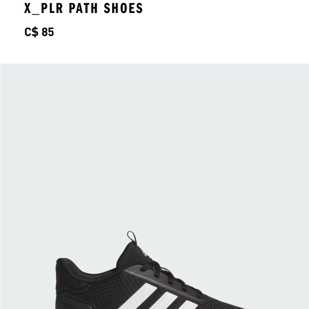 Adidas Black and White Running Shoes